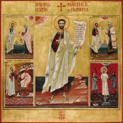 წმინდა მოწამენი: იუსტინე ფილოსოფოსი, სხვა იუსტინე და მათ თანა: ხარიტონი, ხარიტა, ეველპისტე, იერაქსი, პეონი და ვალერიანე (+165-166) - 01 (14) ივნისი