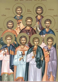 წმინდა ცხრა კვიზიკელი მოწამე: თეოგნიდე, რუთე, ანტიპატრო, თეოსტიქე, არტემი, მაგნე, თეოდორიტე, თავმასი და ფილიმონი (III) - 29 აპრილი (12 მაისი)