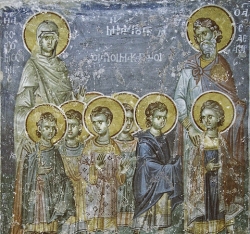 შვიდნი მოწამენი მაკაბელნი: აბიმი, ანტონინე, გური, ელეაზარი, ევსევონი, ალიმი და მარკელე, დედა მათი სოლომონია და მოძღვარი ელეაზარი (+166 წელი ქრისტეს შობამდე) - 1 (14) აგვისტო